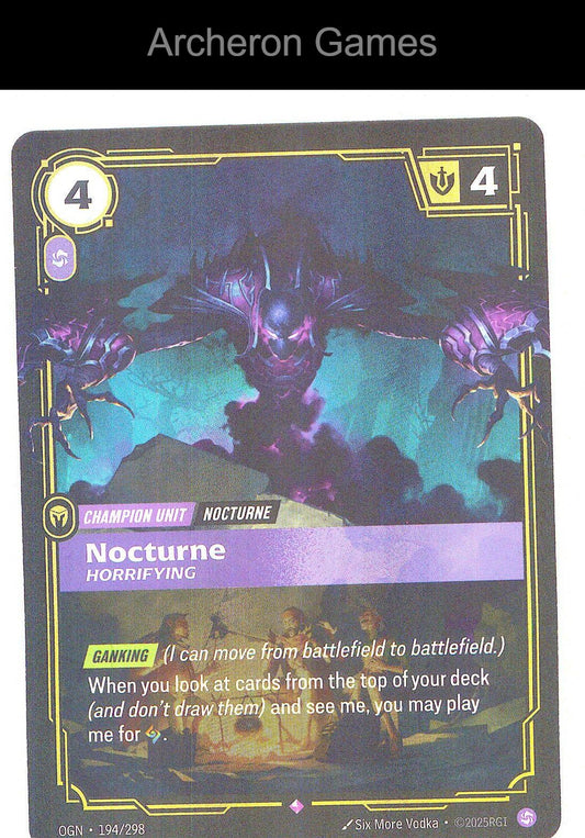 Nocturne - Horrifying OGN 194/298 R Origins Riftbound Card