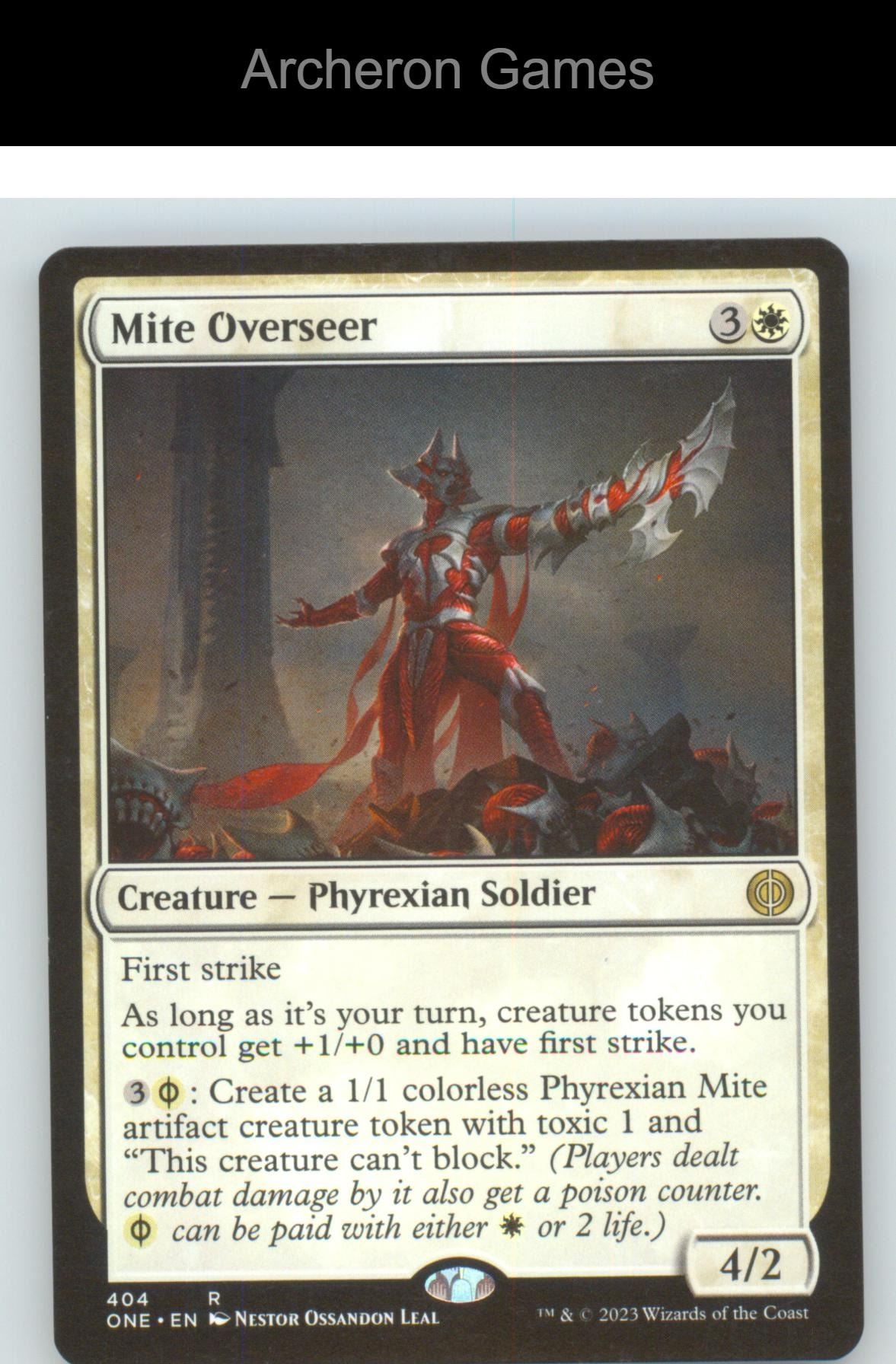 Mite Overseer ONE 404 R MTG Card NM/EX+