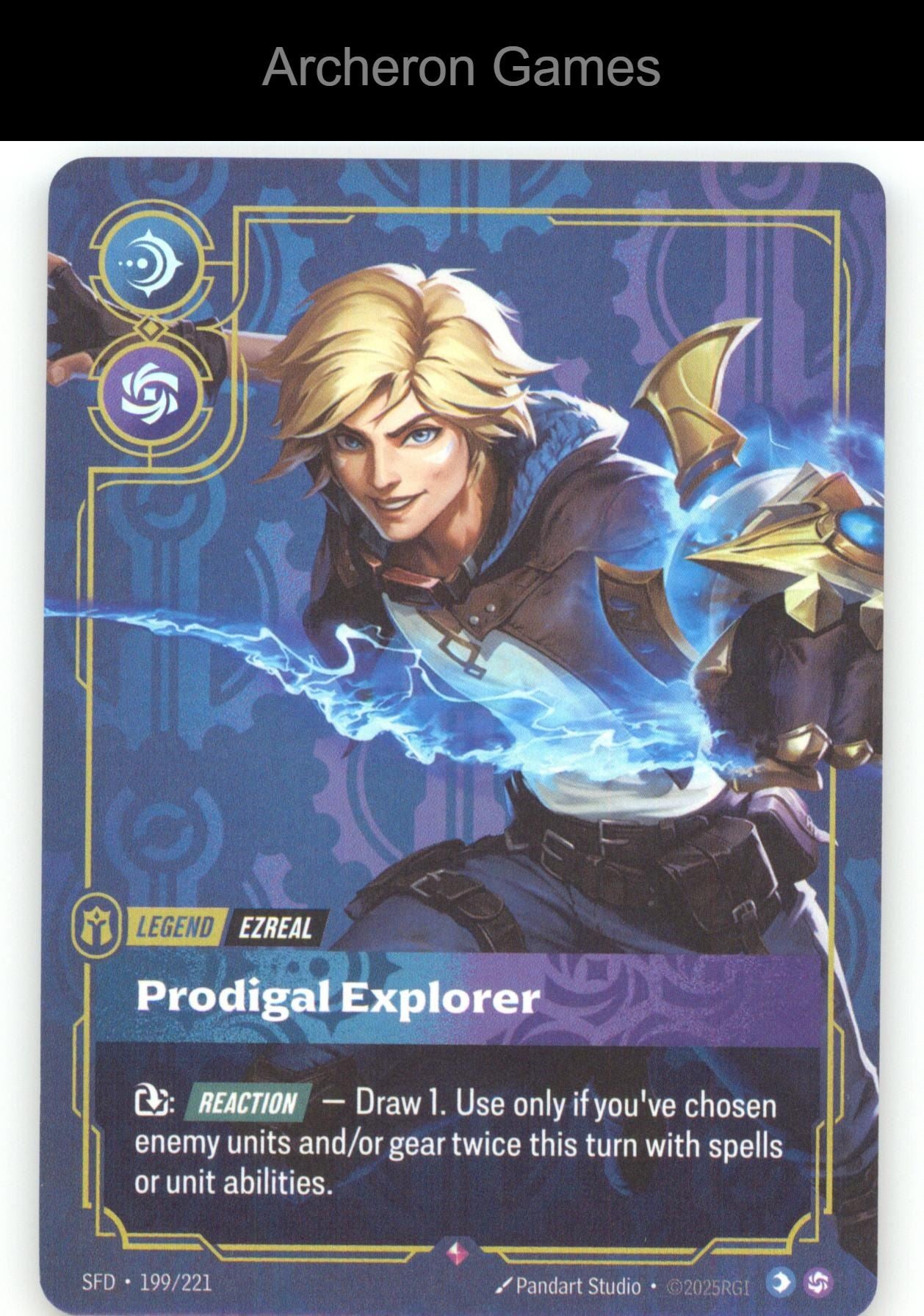 Ezreal - Prodigal Explorer SFD 199/221 R  Card Spiritforged