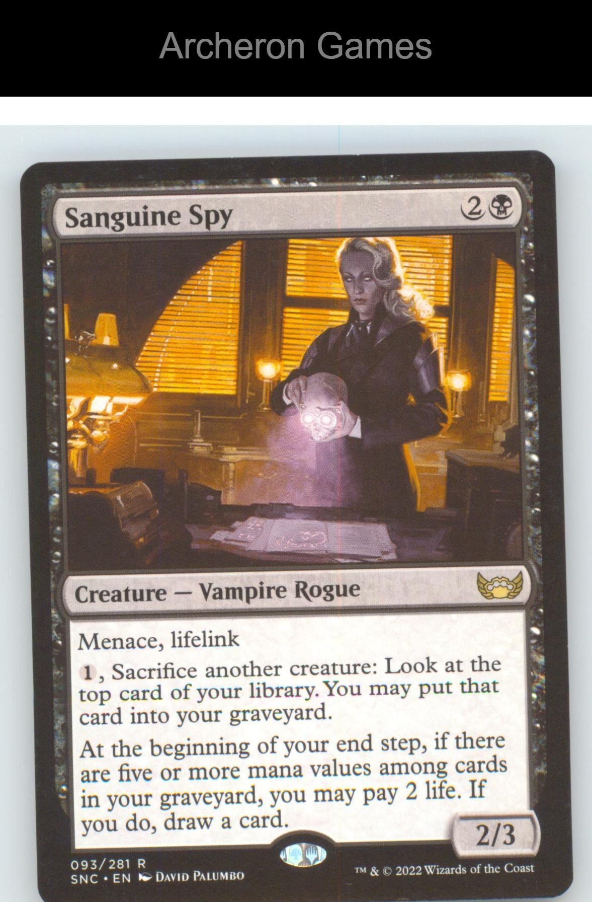 Sanguine Spy SNC 93 R MTG Card NM/EX+