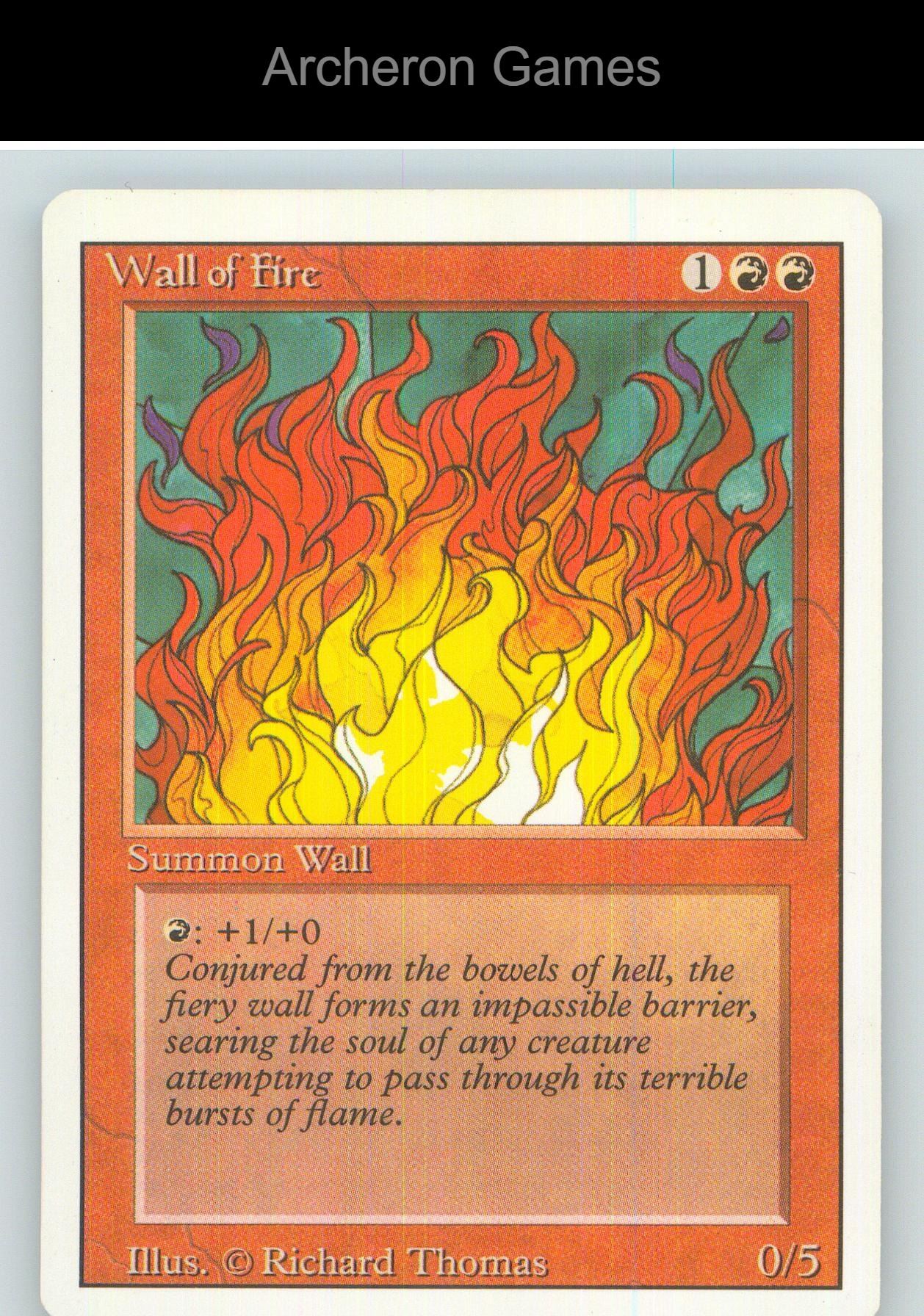 Wall of Fire 3ED UC MTG Card NM/EX+
