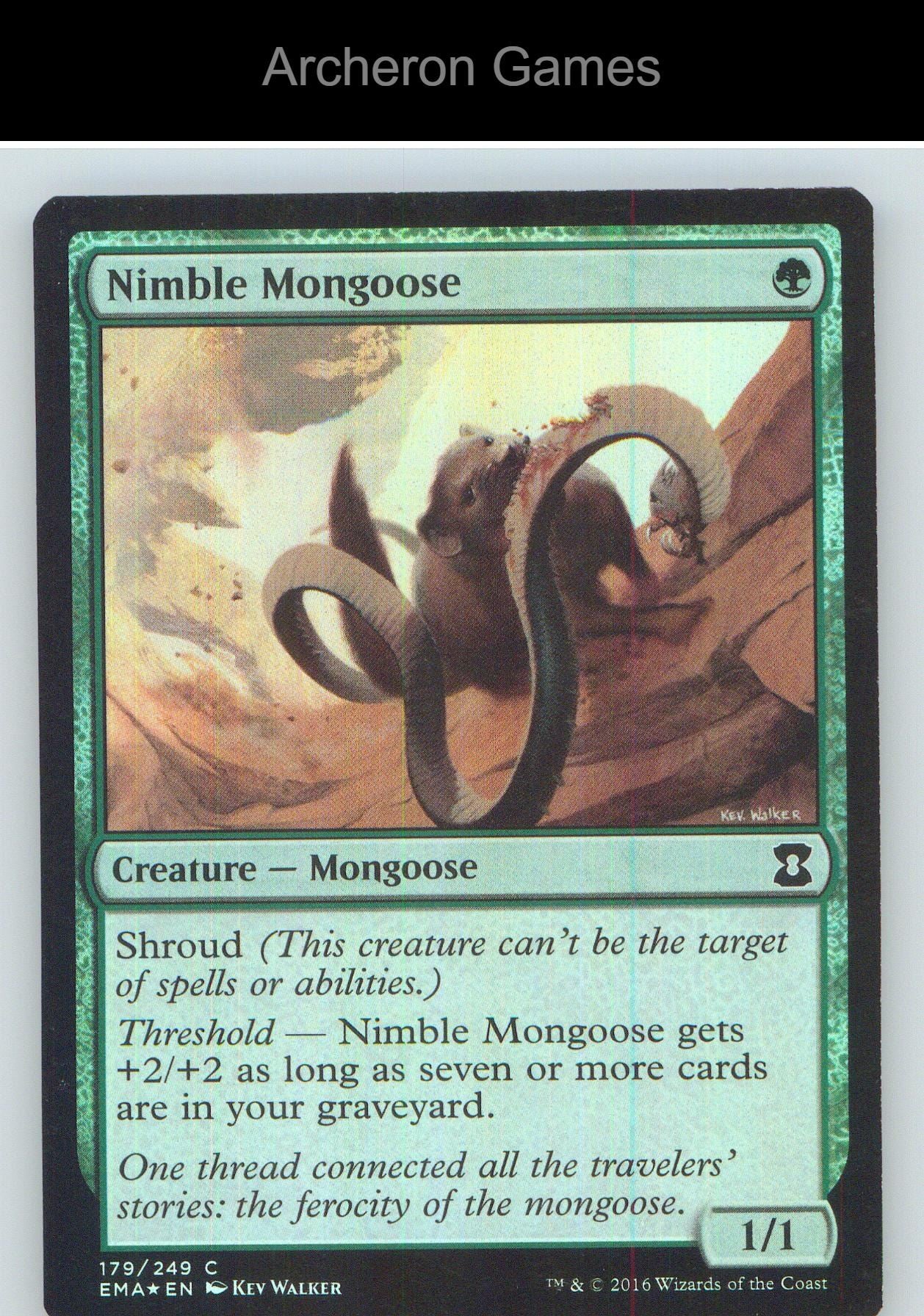 Nimble Mongoose EMA 179 C MTG Card NM/EX+ Foil