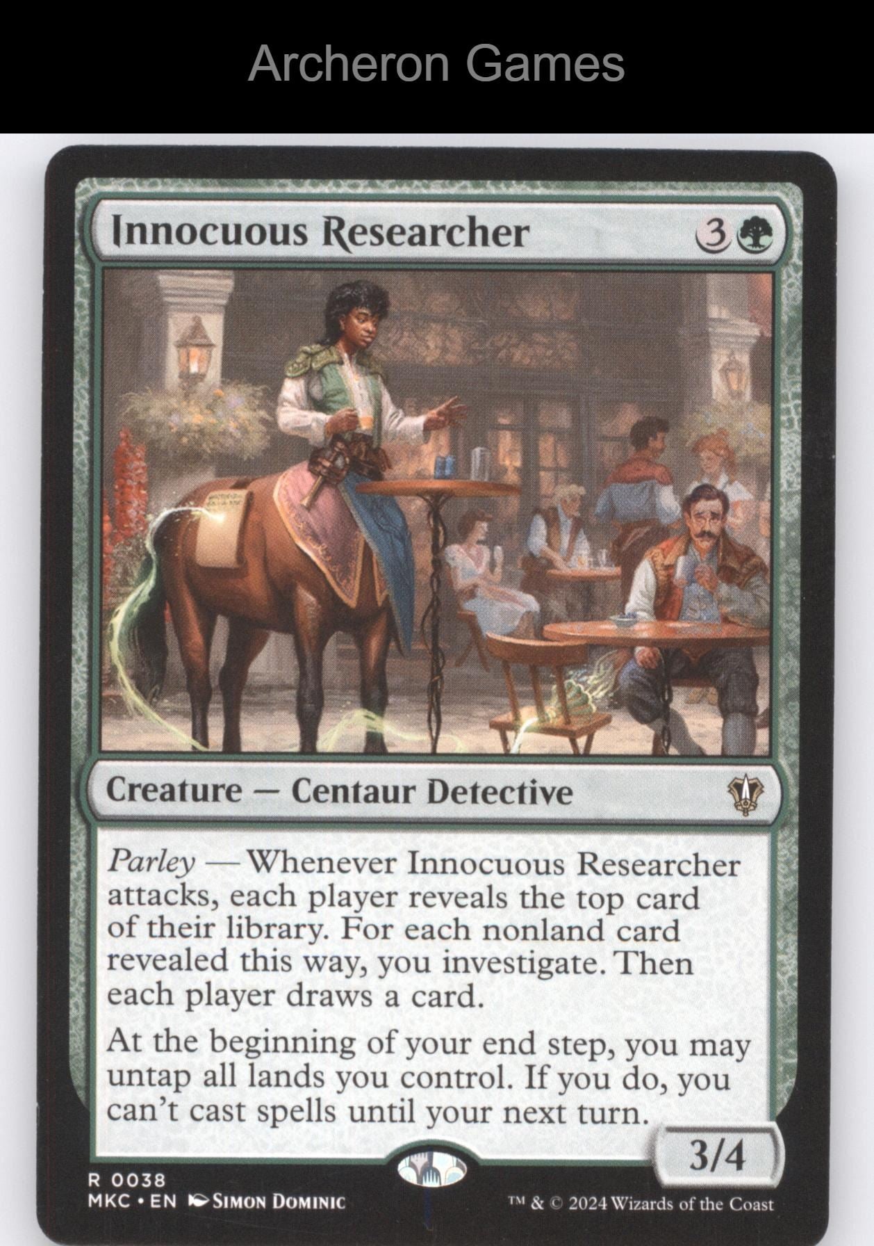 Innocuous Researcher 38 R MTG Card Commander: Murders at Karlov Manor