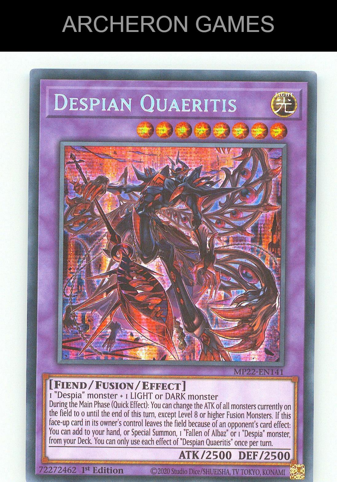 Despian Quaeritis SEC YUGIOH Card