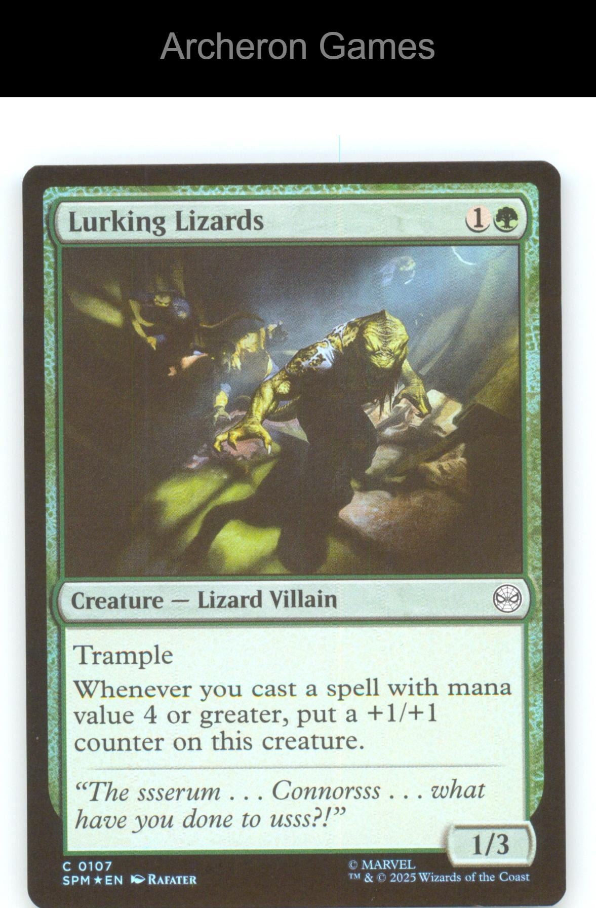 Lurking Lizards SPM 107 C MTG Card Marvel's Spider-Man Foil