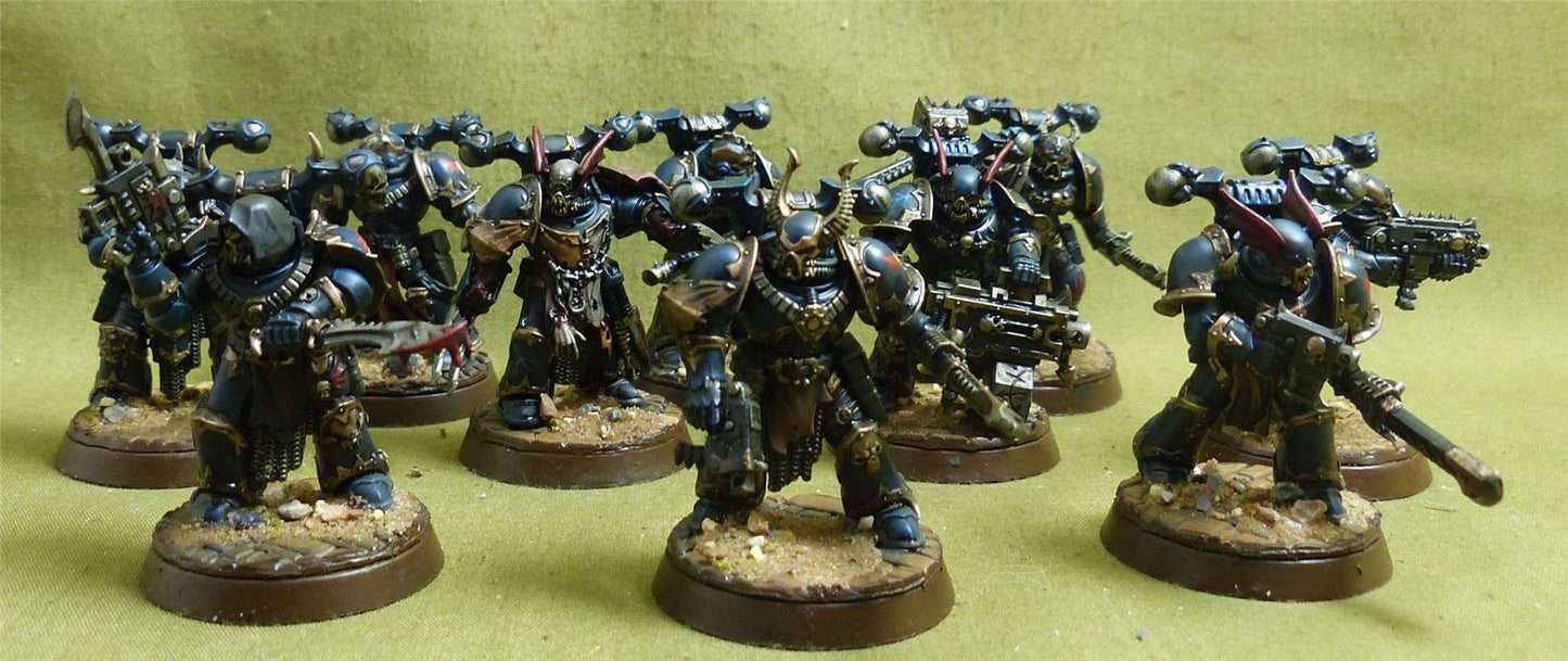 Legionaries with upgrade painted - Night Lords - Warhammer 40K #2NQ
