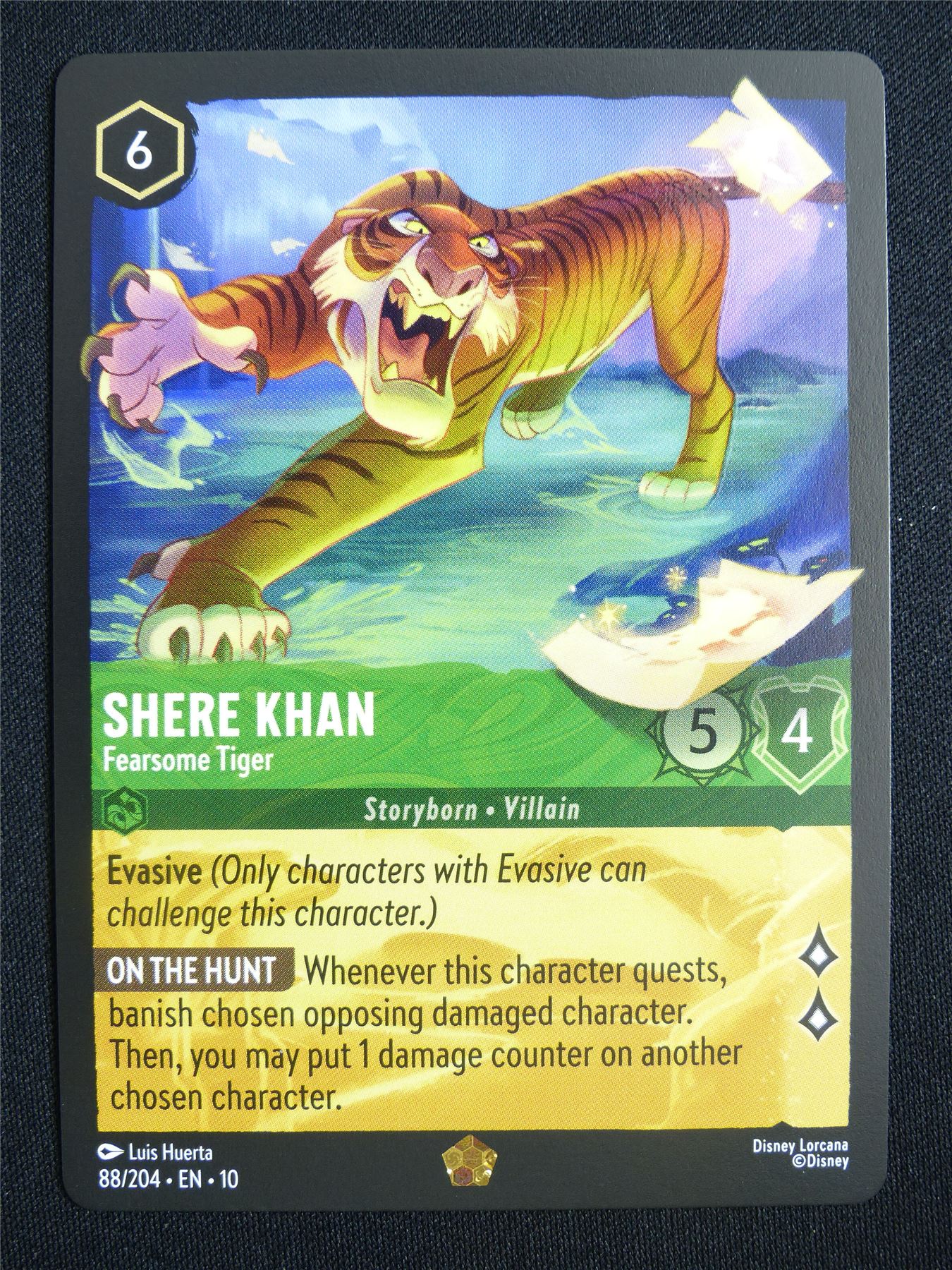 Shere Khan Fearsome Tiger 88/204 - Lorcana Card #13N