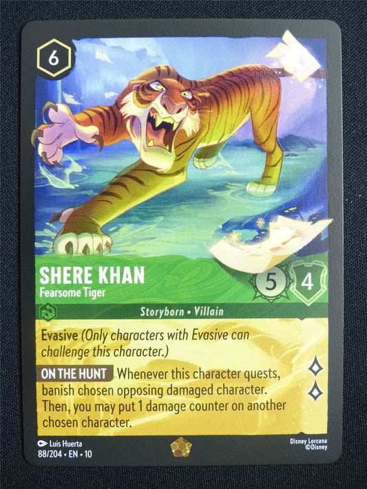 Shere Khan Fearsome Tiger 88/204 - Lorcana Card #13N