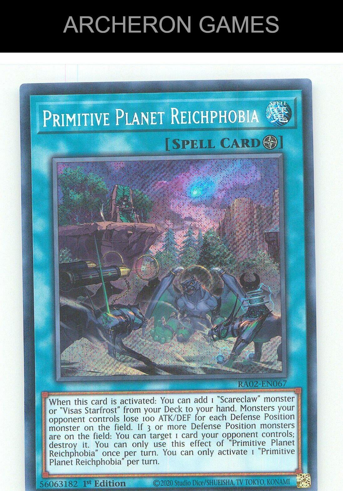 Primitive Planet Reichphobia (Secret Rare) SEC YUGIOH Card 1st Edition