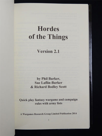 Hordes of the Things Version 2.1 Hardback #1XB