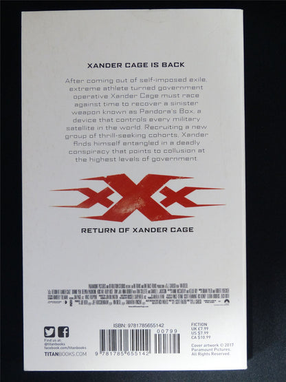 XXX: Return of Xander Cage - Titan Novel Book Softback #6J