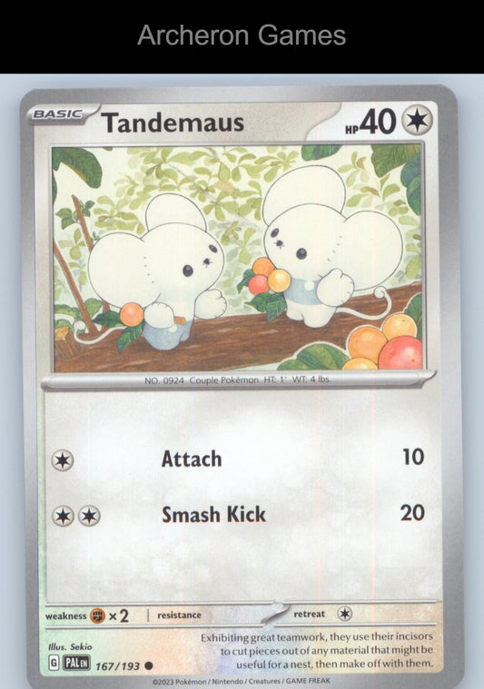 Pokemon Card Tandemaus PAL 167/193 C Paldea Evolved