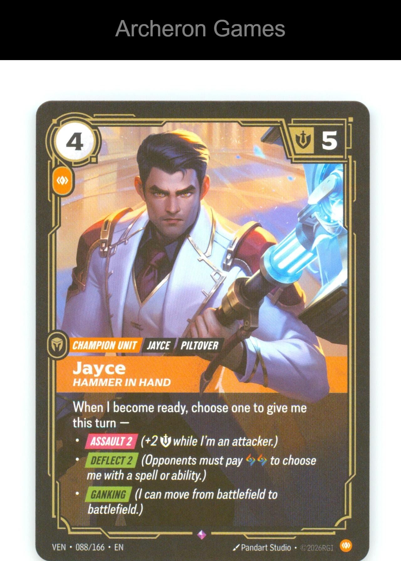 Jayce - Hammer in Hand VEN 088/166 R Vendetta Riftbound Card Foil