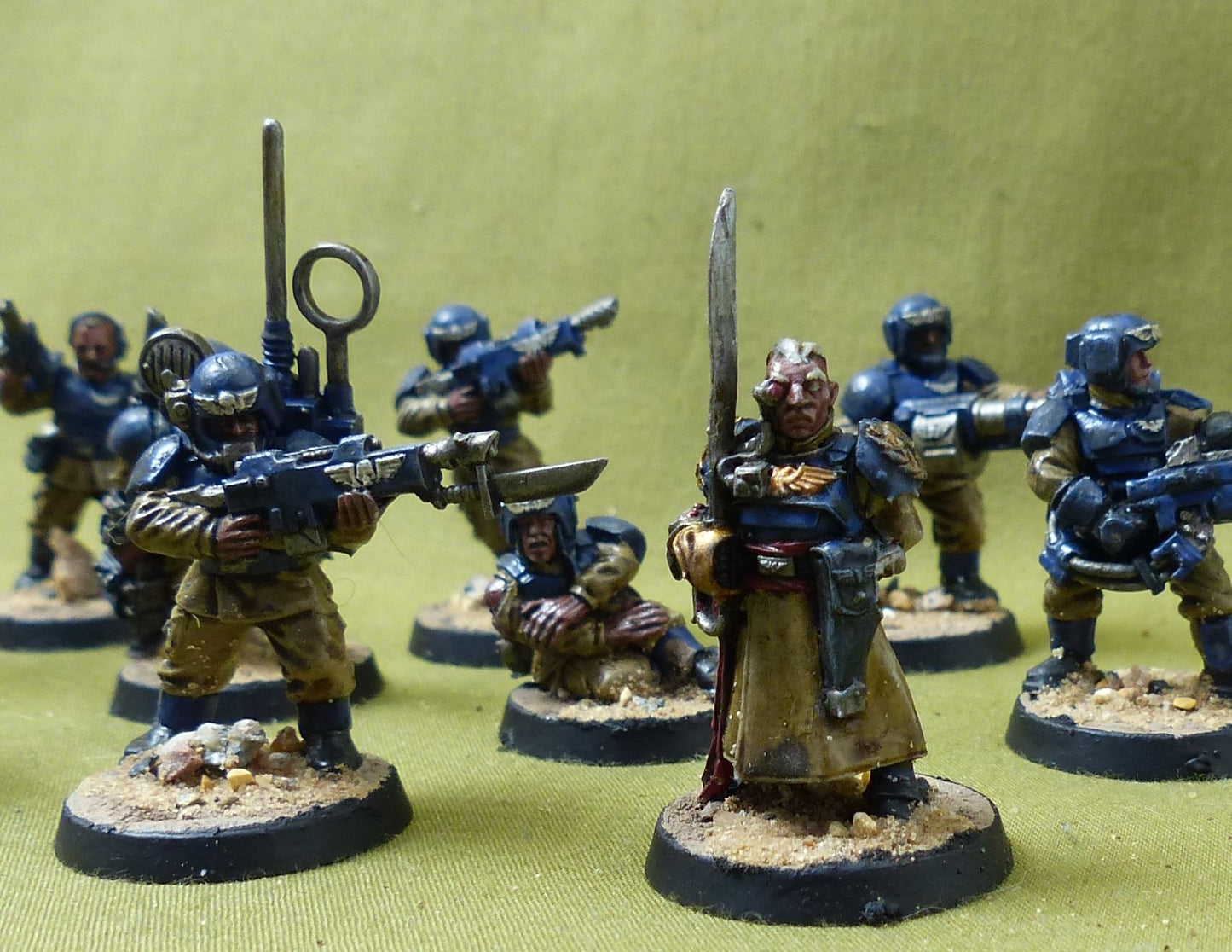 Cadian Shock Troops with Classic Metal Command Squad painted - Astra Militarum - Warhammer 40K #2Y1