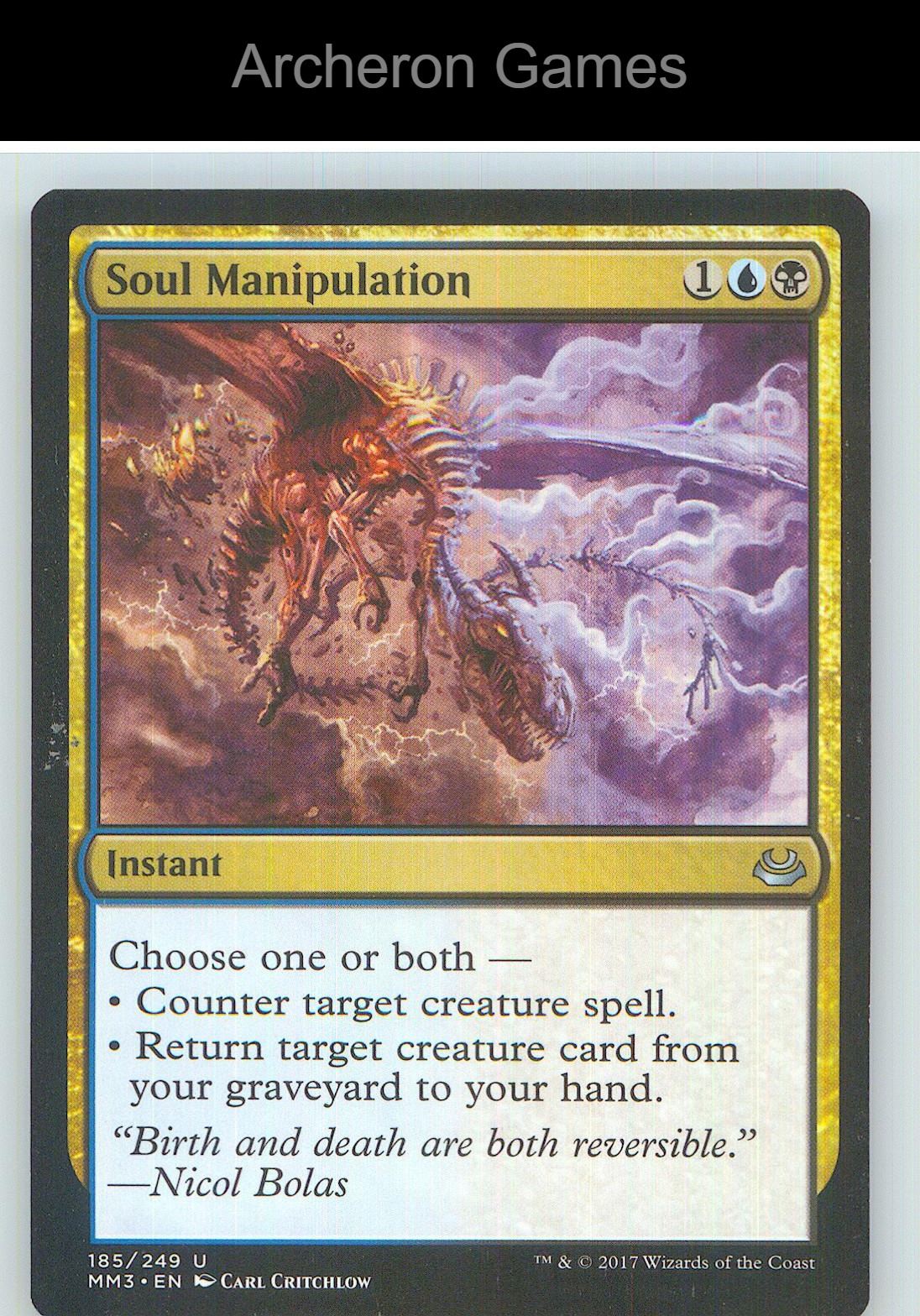 Soul Manipulation MM3 185 UC MTG Card NM/EX+