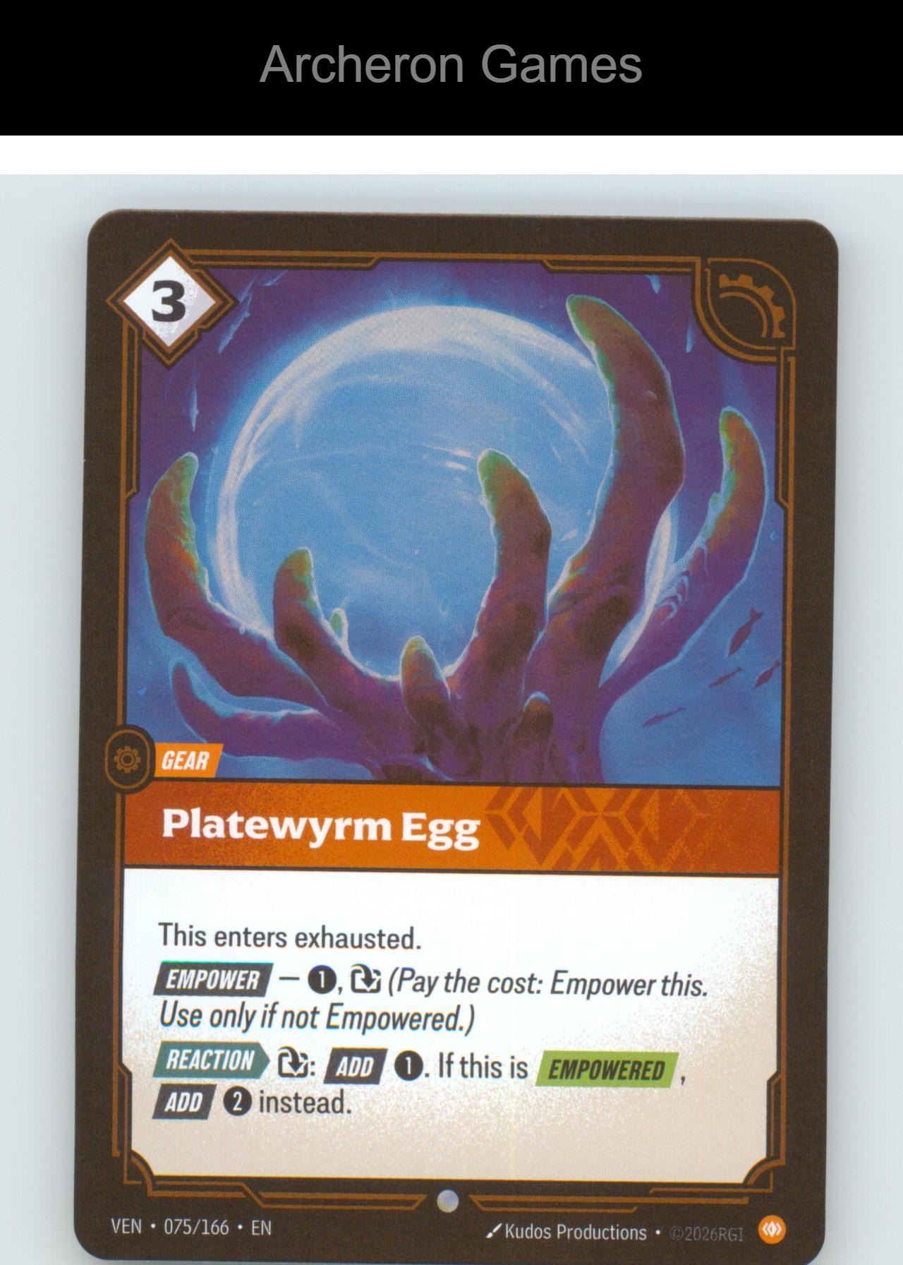 Platewyrm Egg VEN 075/166 C Vendetta Riftbound Card Foil
