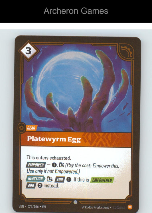 Platewyrm Egg VEN 075/166 C Vendetta Riftbound Card Foil