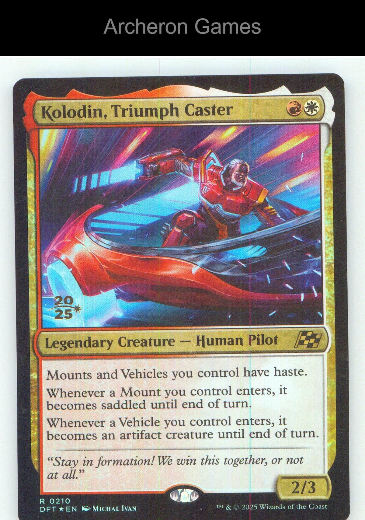 Kolodin, Triumph Caster DFT 210 R MTG Card NM/EX+ Foil