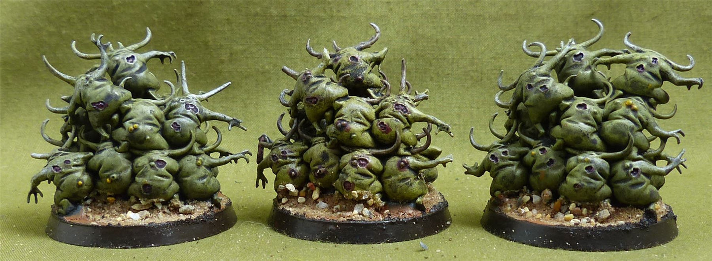 Nurglings painted - Chaos Daemons - Warhammer 40K #5C8