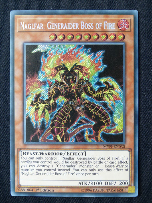 Naglfar Generaider Boss of Fire MYFI Secret Rare - 1st ed Yugioh Card #6N