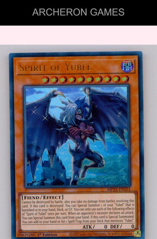 Spirit of Yubel Ultra Rare YUGIOH Card 1st Edition