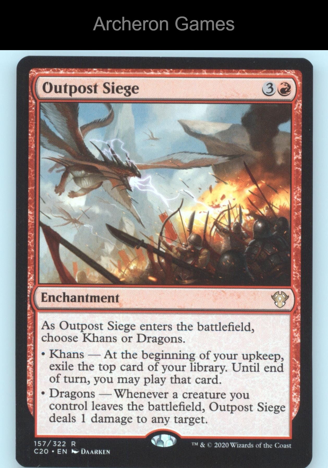 Outpost Siege 157 R MTG Card Commander 2020