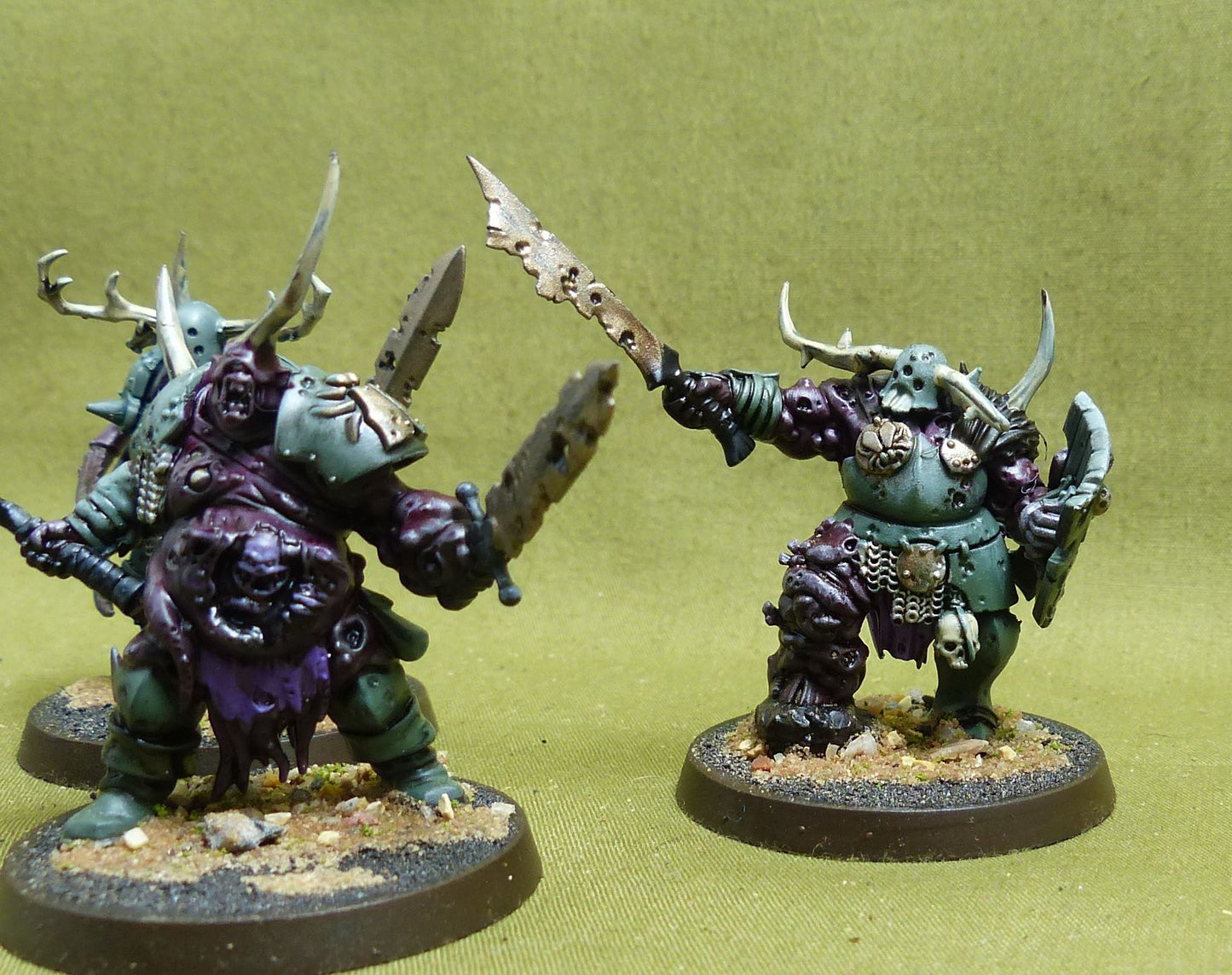 Putrid Blightkings painted - Death Guard - Warhammer AoS #42X