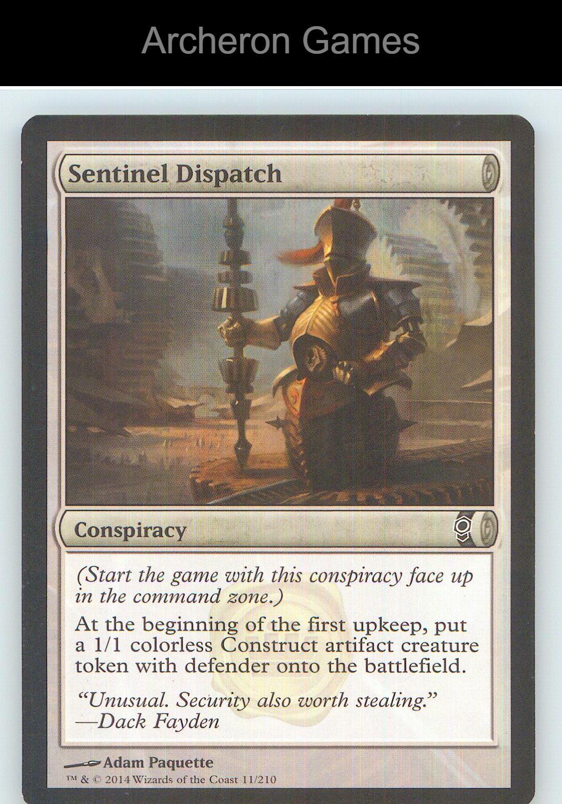 Sentinel Dispatch CNS 11 C MTG Card NM/EX+