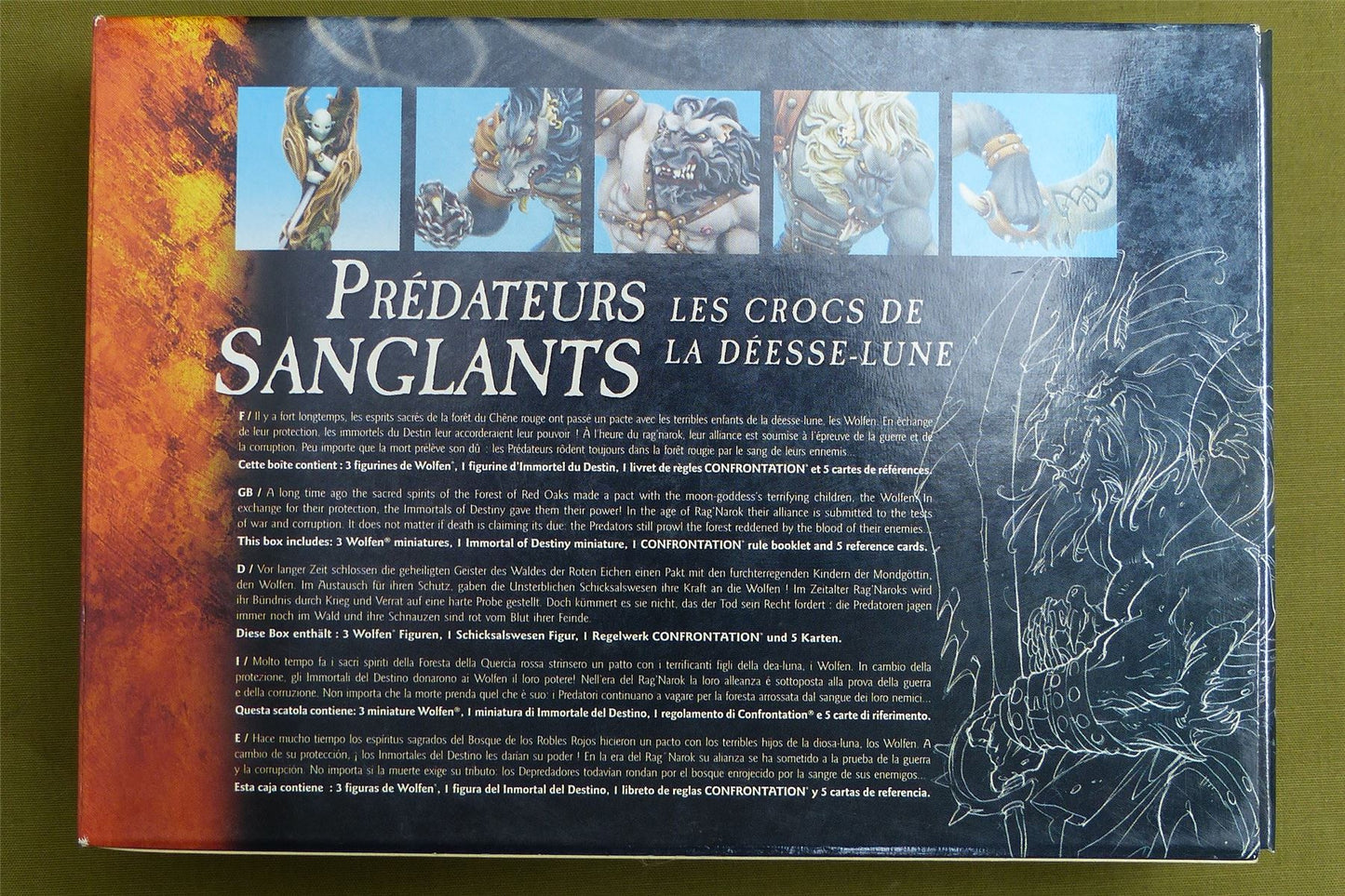 Confrontation Predators of Blood: Les Crocs De la Deesse-Lune - Rackham Metal Minis OOP #25B