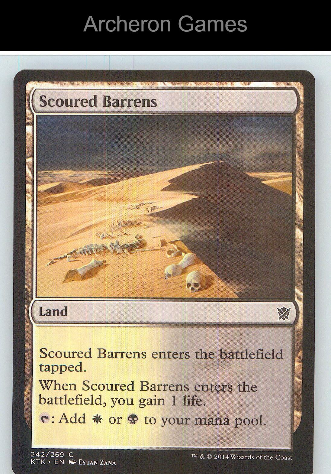 Scoured Barrens KTK 242 C MTG Card NM/EX+
