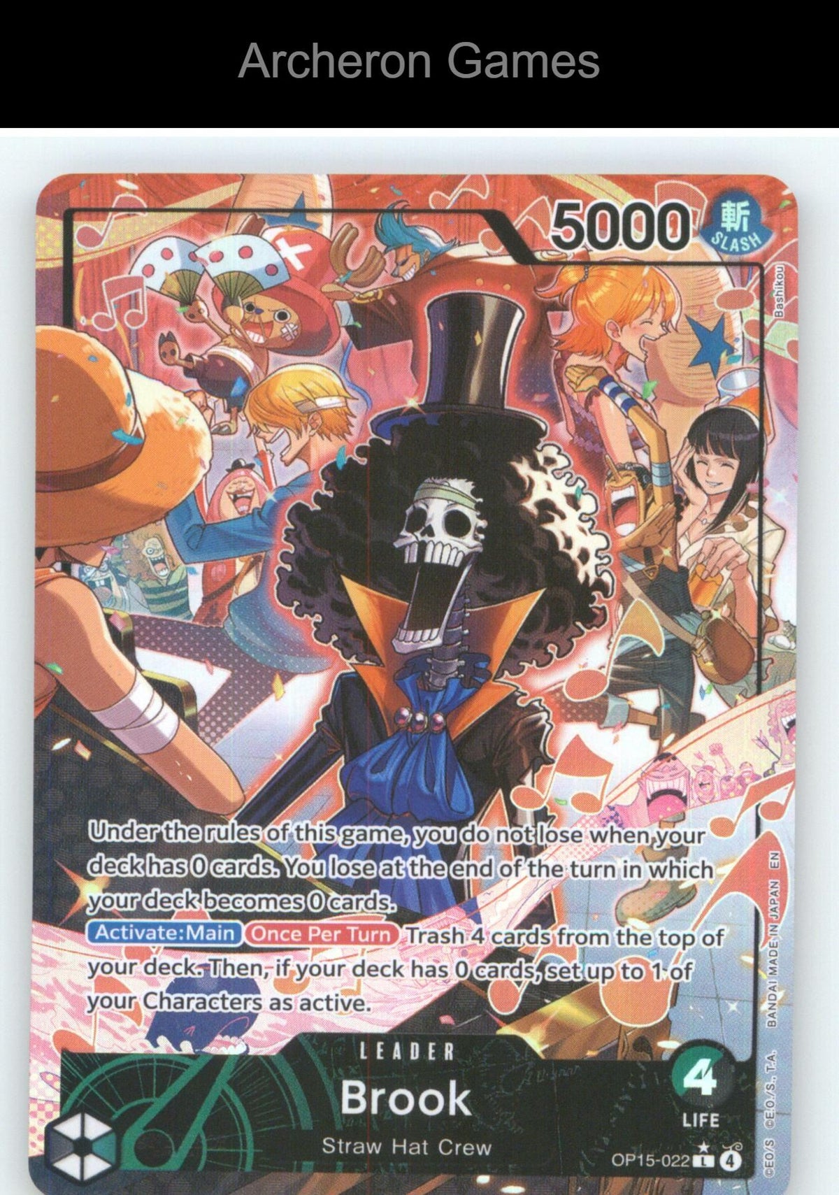 Brook (Alternate Art) OP15-022 One Piece Card NM/EX+ Foil