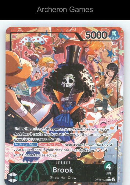 Brook (Alternate Art) OP15-022 One Piece Card NM/EX+ Foil