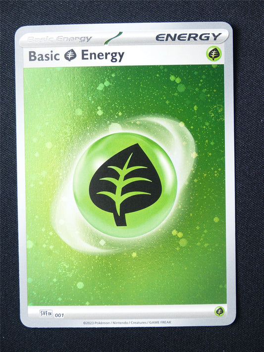 Basic Grass Energy 001 SVE Holo - Pokemon Card #5VV