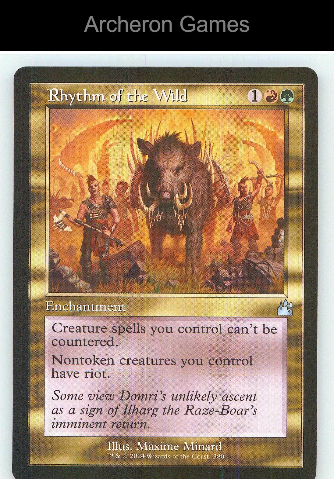 Rhythm of the Wild (Retro Frame) RVR 380 UC MTG Card NM/EX+