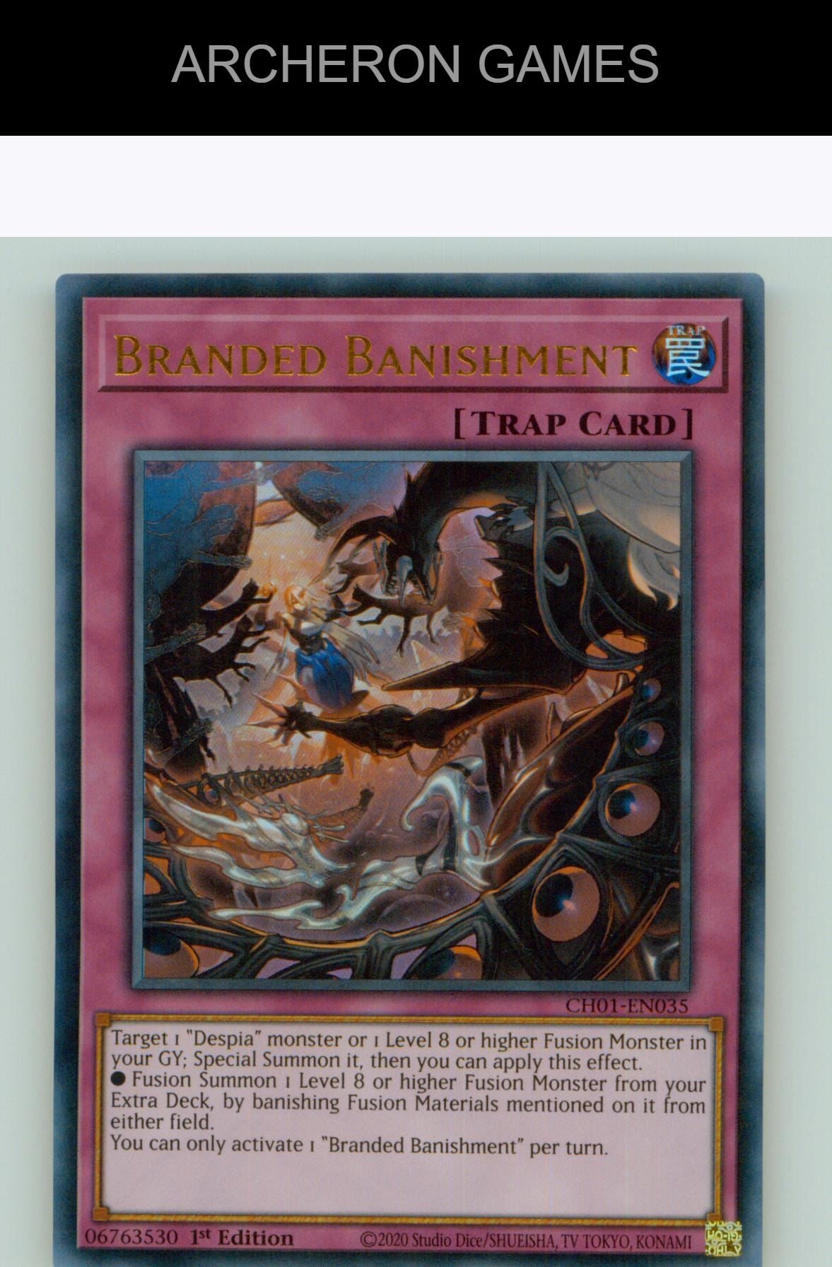 Branded Banishment Ultra Rare YUGIOH Card 1st Edition