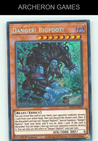 Danger! Bigfoot! (PCR) SEC YUGIOH Card