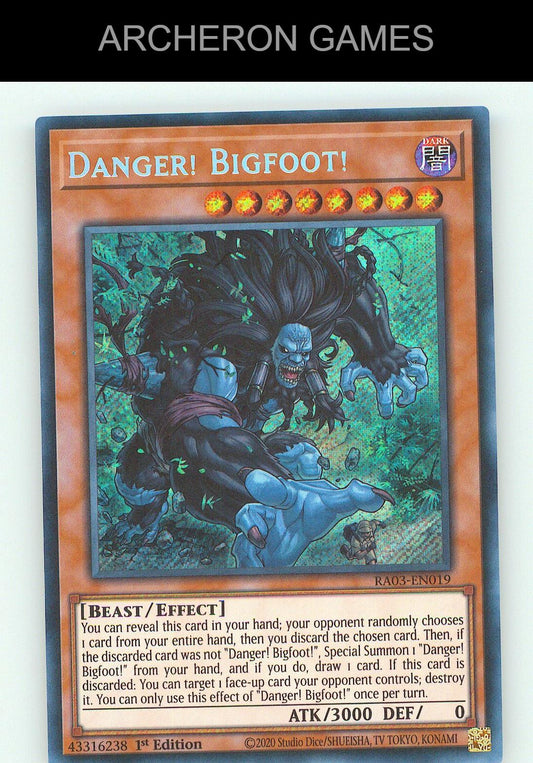 Danger! Bigfoot! (PCR) SEC YUGIOH Card