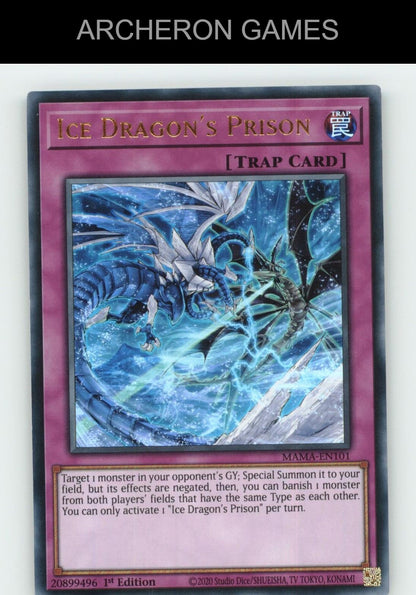 Ice Dragon's Prison Ultra Rare YUGIOH Card