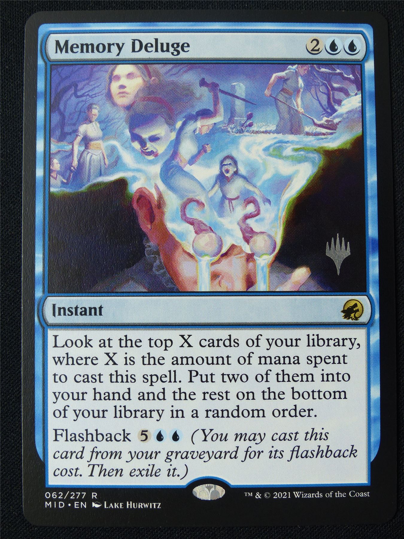 Memory Deluge Promo stamped - MID - Mtg Card #262