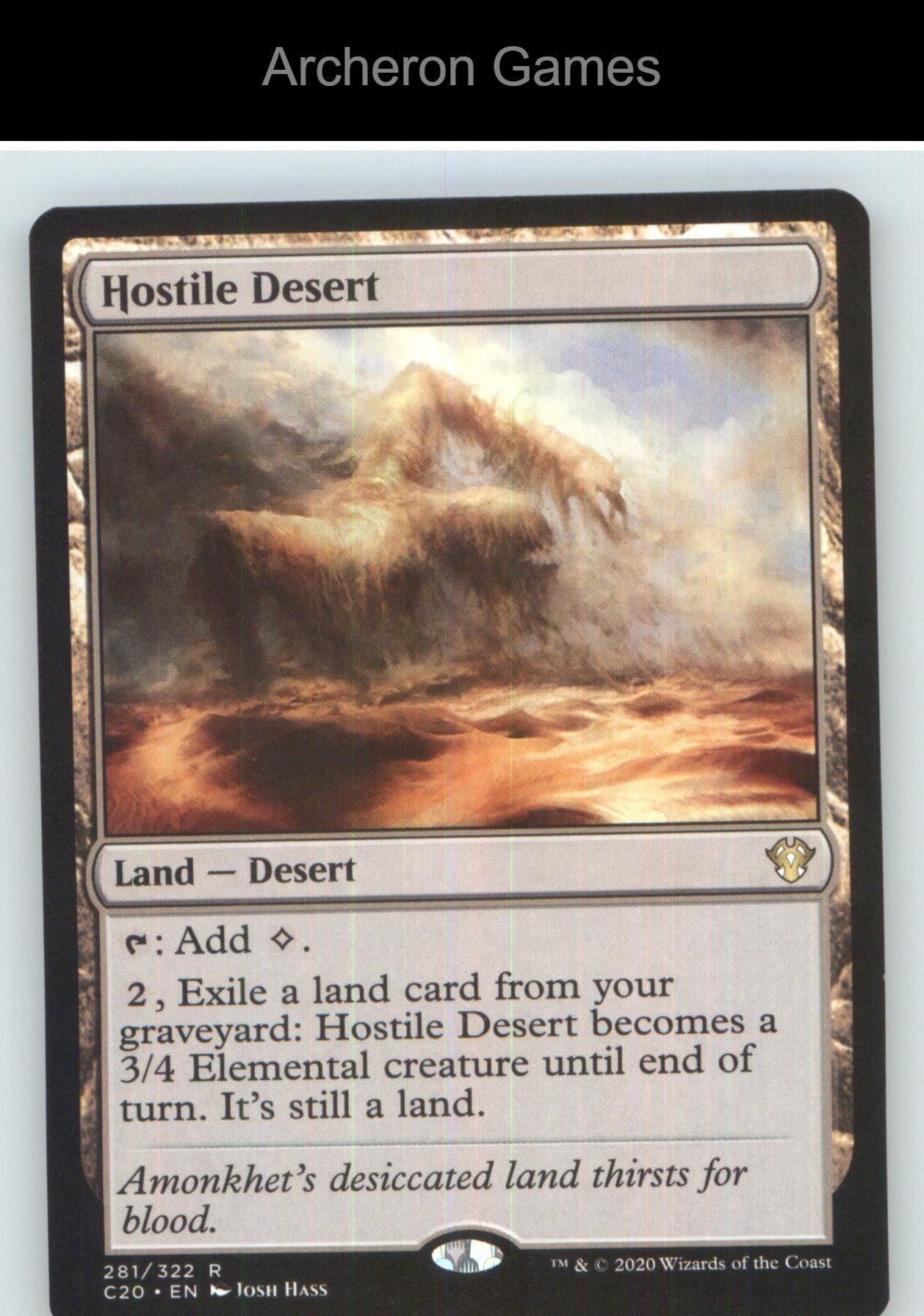 Hostile Desert C20 281 R MTG Card NM/EX+