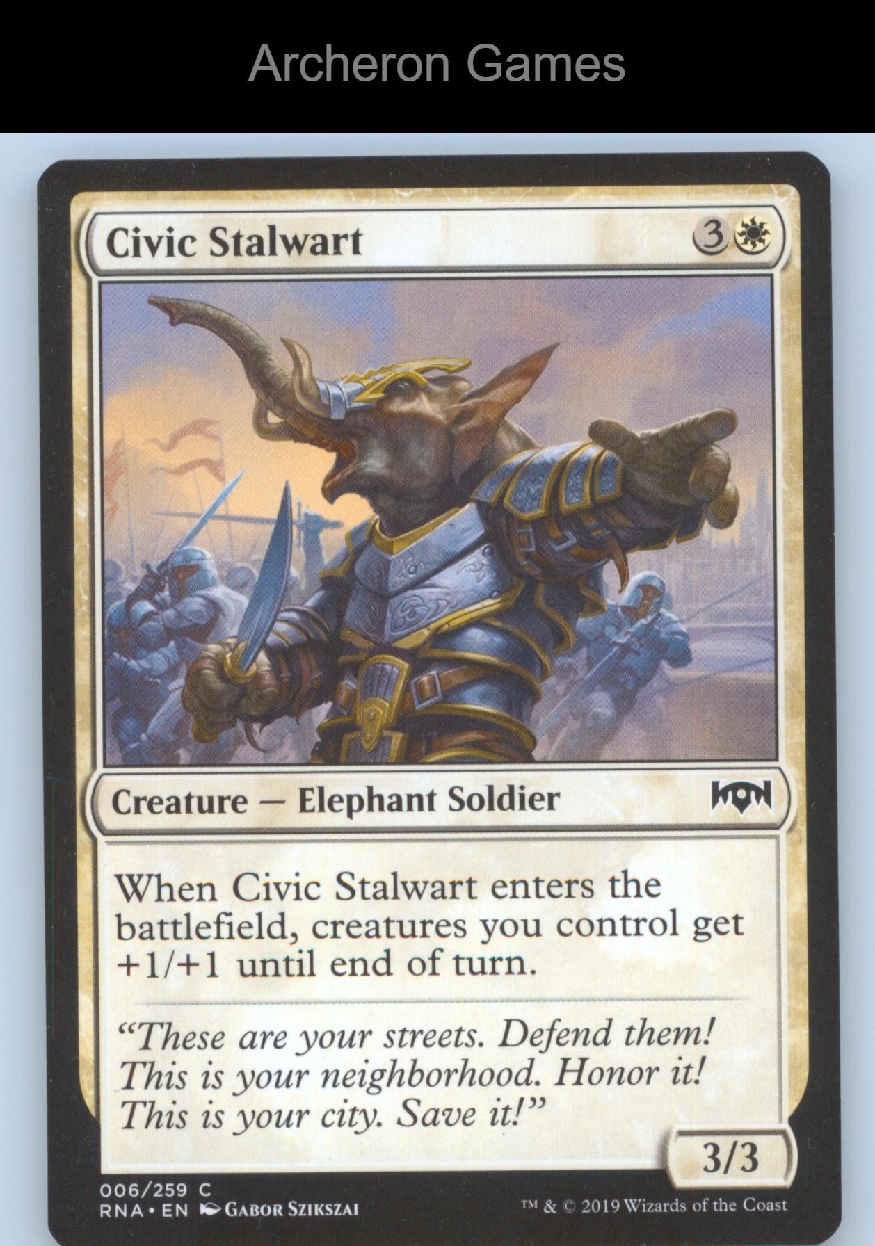 Civic Stalwart 6 C MTG Card Ravnica Allegiance
