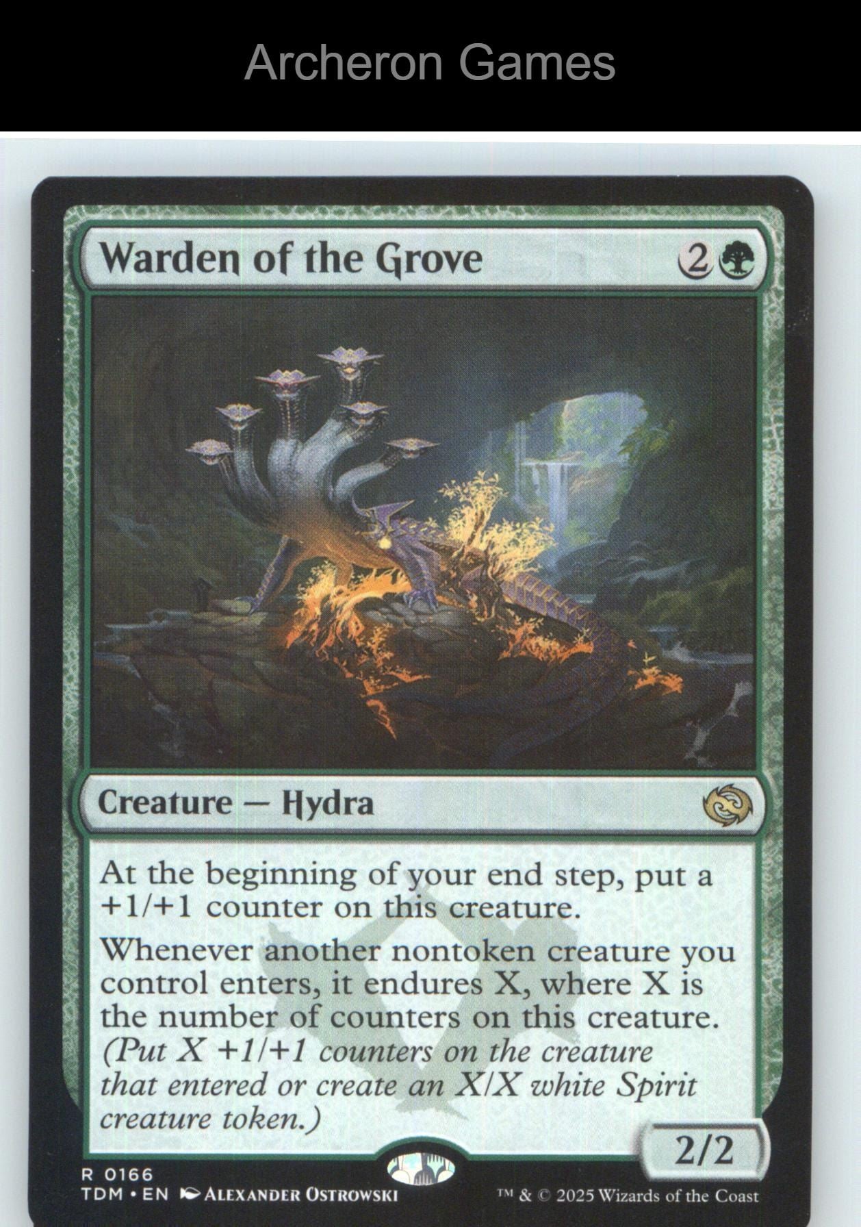 Warden of the Grove TDM 166 R MTG Card NM/EX+