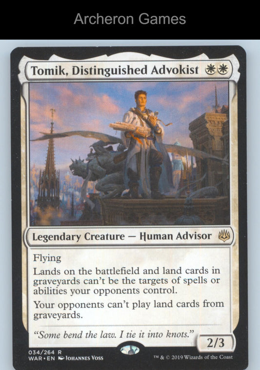 Tomik, Distinguished Advokist 34 R MTG Card Promo Pack: Throne of Eldraine