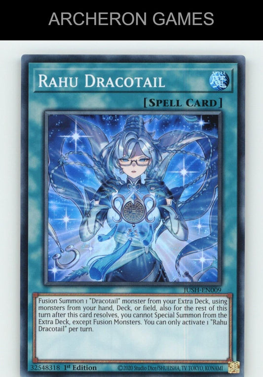 Rahu Dracotail SR YUGIOH Card