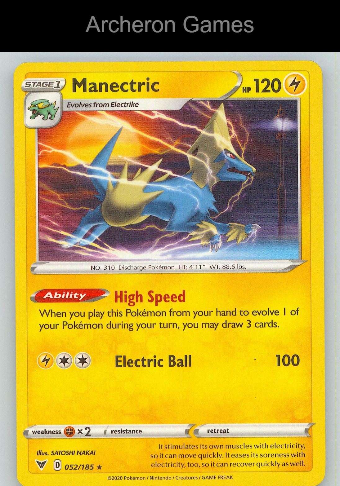 Pokemon Card Manectric VIV 052/185 R Vivid Voltage