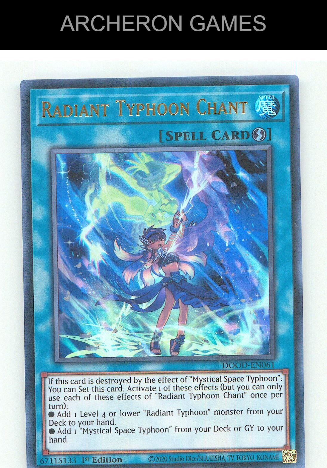 Radiant Typhoon Chant Ultra Rare YUGIOH Card 1st Edition