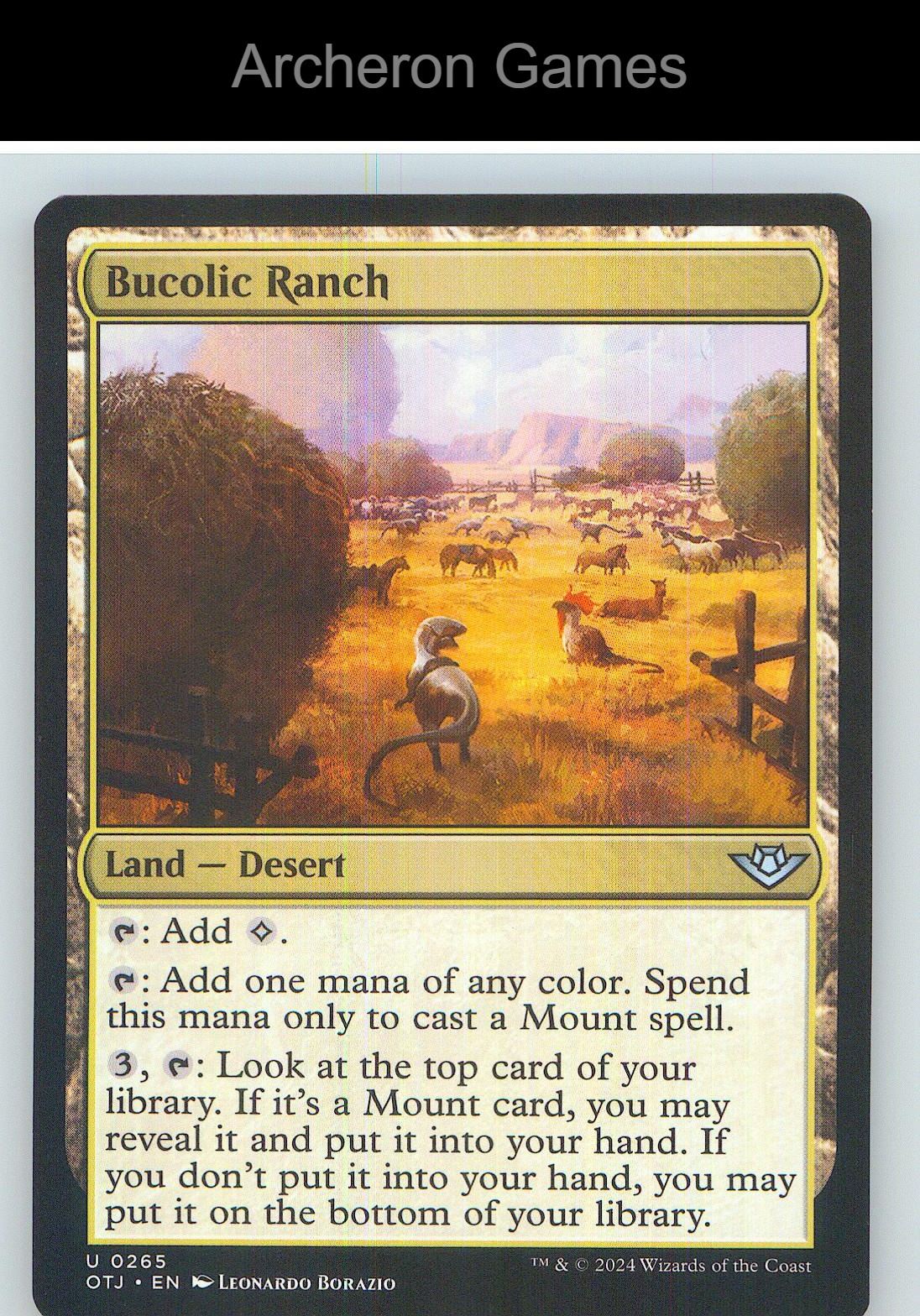 Bucolic Ranch OTJ 265 UC MTG Card NM/EX+