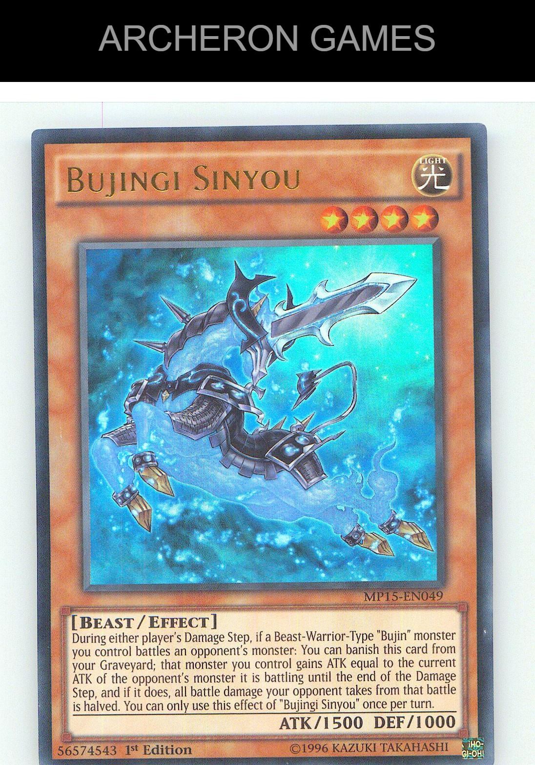 Bujingi Sinyou Ultra Rare YUGIOH Card 1st Edition