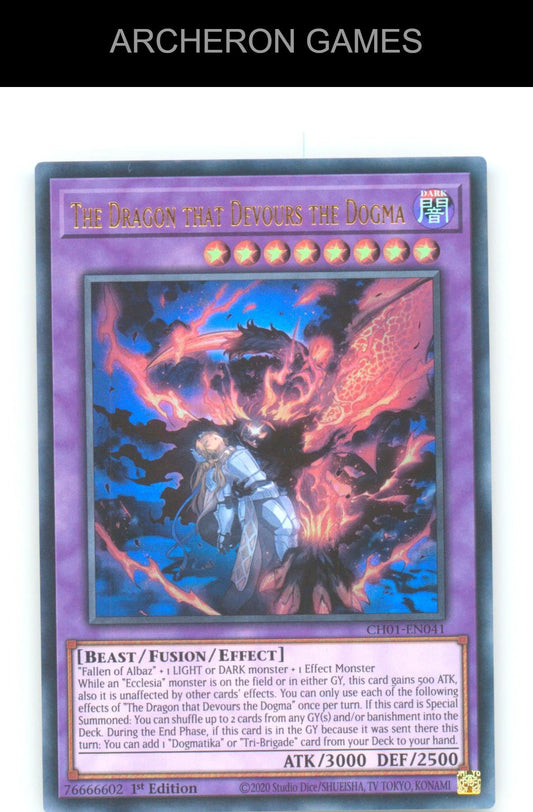The Dragon that Devours the Dogma Ultra Rare YUGIOH Card 1st Edition