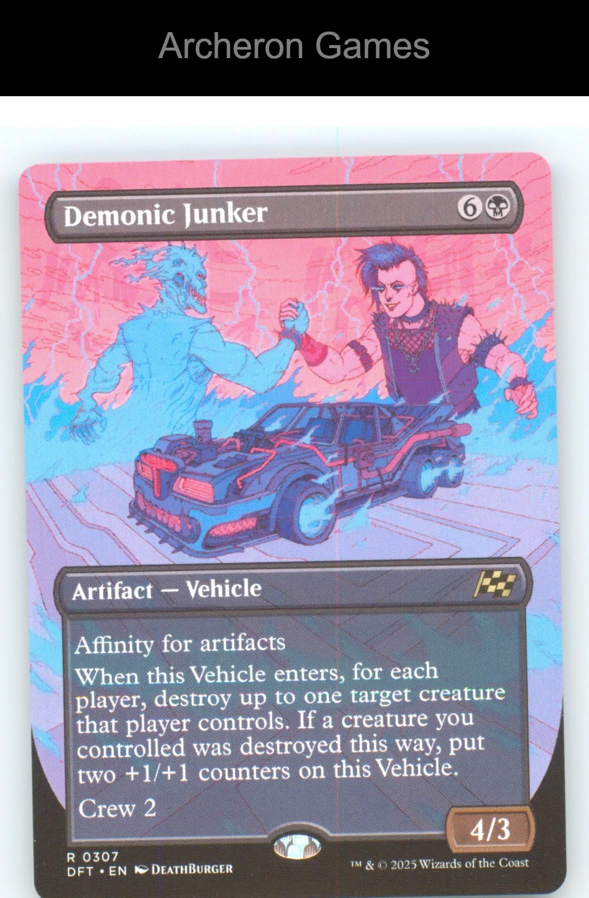 Demonic Junker (Borderless) DFT 307 R MTG Card NM/EX+